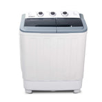 Devanti white 4.6kg portable twin tub washing machine, knob timer control