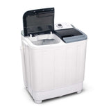 Devanti Portable Washing Machine Twin Tub 4.6KG White - 45-Degree Angle