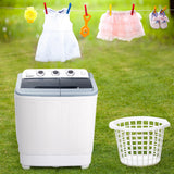 Devanti Portable Washing Machine Twin Tub 4.6KG White - Close-Up Angle