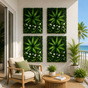 Gardeon 4PCS Artificial Plant Wall Panels 40X60CM Boxwood Panel Leaf Backdrop Backyard Green Decor