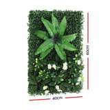 Gardeon 4PCS Artificial Plant Wall Panels 40X60CM Boxwood Panel Leaf Backdrop Backyard Green Decor - Front View