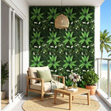 Gardeon 4PCS Artificial Plant Wall Panels 40X60CM Boxwood Panel Leaf Backdrop Backyard Green Decor - Low Angle