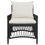 Garden Chair Black Poly Rattan