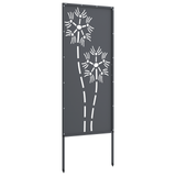 Garden Privacy Screen Anthracite 50 x 140 cm Cold-rolled steel - Close-Up Angle