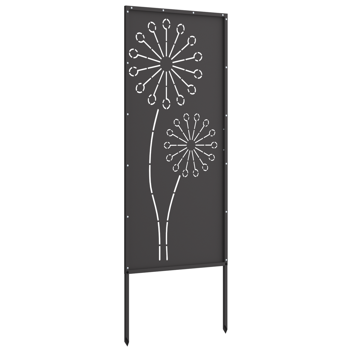Garden Privacy Screen Black 50 x 140 cm Cold-rolled steel