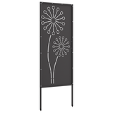 Garden Privacy Screen Black 50 x 140 cm Cold-rolled steel - Close-Up Angle