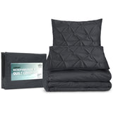 Giselle Bedding Quilt Cover Set Diamond Pinch Black King - 45-Degree Angle