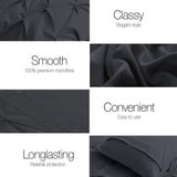 Giselle Bedding Quilt Cover Set Diamond Black Super King - Top-Down View