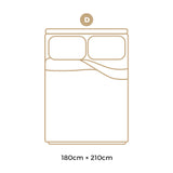 Bedra 500GSM Goose Down Quilt Doona Duvet Blanket Double - Rear View