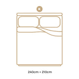Bedra 500GSM Goose Down Quilt Doona Duvet Blanket King - Top-Down View