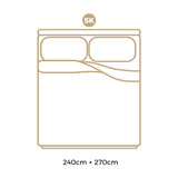 Bedra 700GSM Goose Down Quilt Doona Duvet Blanket Super King - Side View