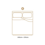 Bedra 400GSM Microfiber Quilt King Size Donna Duvet - Front View