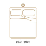 Bedra Microfiber Queen Quilt Duvert Insert 400GSM - Close-Up Angle