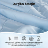 Giselle Tencel Quilt 200GSM Summer Quilts Comforter Doona Light Weight Soft Throw Blanket King - Top-Down View