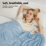 Giselle Tencel Quilt 200GSM Summer Quilts Comforter Doona Light Weight Soft Throw Blanket Single - Rear View