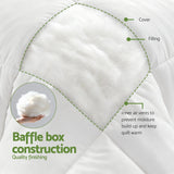 Giselle Bedding 200GSM Bamboo Quilt Summer Quilts All Season Doona Duvet Lightweight Double - Rear View