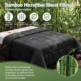 Giselle 200GSM Bamboo Microfibre Queen Quilt Lightweight All Season Doona Duvet - Side View