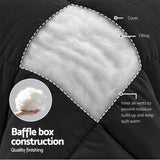 Giselle 200GSM Bamboo Microfibre Queen Quilt Lightweight All Season Doona Duvet - Top-Down View