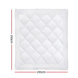 Giselle Bedding 400GSM Microfibre Bamboo Quilt Queen - Front View