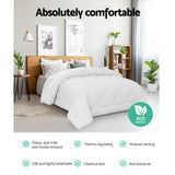 Giselle Bedding 700GSM Microfibre Bamboo Quilt Queen - Top-Down View