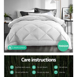 Giselle Bedding 700GSM Microfibre Bamboo Quilt Queen - Close-Up Angle