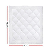 Giselle Bedding 800GSM Microfibre Bamboo Quilt King - Front View