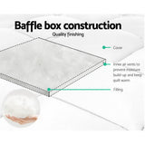 Giselle Bedding 800GSM Microfibre Bamboo Quilt Super King - Rear View