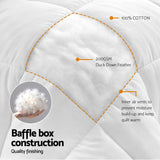Giselle Bedding Double Quilt, 200GSM Summer Duck Down Feather Doona Insert - Side View