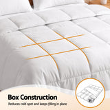 Giselle Bedding Double Quilt, 200GSM Summer Duck Down Feather Doona Insert - Top-Down View
