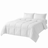 Giselle Bedding Double Quilt, 200GSM Summer Duck Down Feather Doona Insert - Low Angle