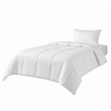 Giselle Bedding Single Quilt, 200GSM Summer Duck Down Feather Doona Insert - Low Angle