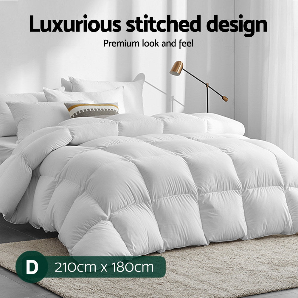 Giselle Bedding 700GSM Duck Down Feather Quilt Duvet Doona Winter Blanket Double
