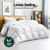 Giselle Bedding 700GSM Duck Down Feather Quilt Duvet Doona Winter Blanket Single - Side View