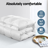 Giselle Bedding 500GSM Duck Down Feather Quilt Queen - Front View