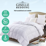 Giselle Bedding 700GSM Goose Down Feather Quilt Double - Top-Down View