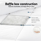 Giselle Bedding 800GSM Goose Down Feather Quilt Winter Blanket Duvet Comforter Double - 45-Degree Angle