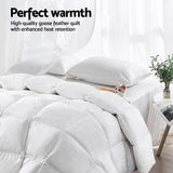 Giselle Bedding 800GSM Goose Down Feather Quilt Super King - Side View