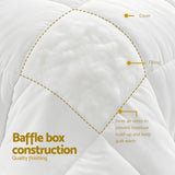 Giselle Bedding Super King Size 400GSM Microfiber Quilt All Season Duvet Quilts Comforter Winter Summer - 45-Degree Angle