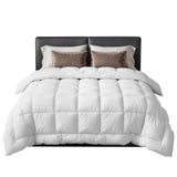 Giselle Bedding Wool Quilt 800GSM Extra Thick Double Winter Doona Baffle Box Construction 100% Wool Filling - Front View