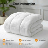 Giselle Bedding Wool Quilt 800GSM Extra Thick Double Winter Doona Baffle Box Construction 100% Wool Filling - Extra Image