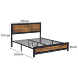 Levede Metal Bed Frame Mattress Base Queen-2018816922682003458