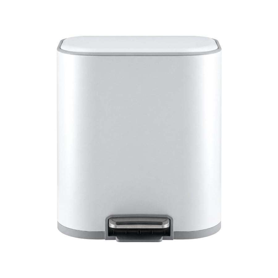 Cefito 20L Trash Bin Steel Pedal Bins Soft Close Kitchen Rubbish Waste Can White