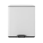 Cefito Pedal Bins Rubbish Bin Dual Compartment Waste Recycle Dustbins 40L White