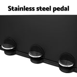 Cefito Pedal Bins Rubbish Bin Triple Compartments Waste Recycle Dustbins 45L - 45-Degree Angle