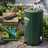 Weisshorn 100L/22Gal Collapsible Rain Barrel PVC Water Tank Collection Storage for Garden Irrigation - Low Angle