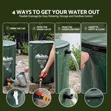 Weisshorn 50L/11gal Collapsible Rain Barrel PVC Water Tank Collection Storage for Garden Irrigation - Close-Up Angle