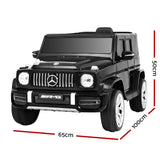 Kids Electric Ride On Car Mercedes-Benz Licensed AMG G63 Toy Cars 12V Black - Front View