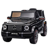Kids Electric Ride On Car Mercedes-Benz Licensed AMG G63 Toy Cars Remote Black - Low Angle
