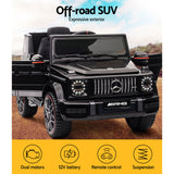 Kids Electric Ride On Car Mercedes-Benz Licensed AMG G63 Toy Cars Remote Black - Top-Down View