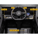 Kids Electric Ride On Car Mercedes-Benz Licensed AMG G63 Toy Cars Remote Black - Rear View
